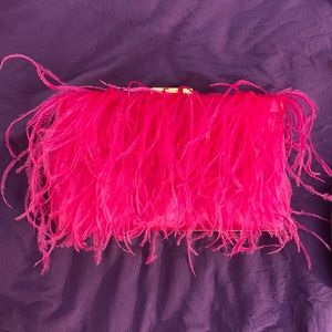 Pink Fur Clutch